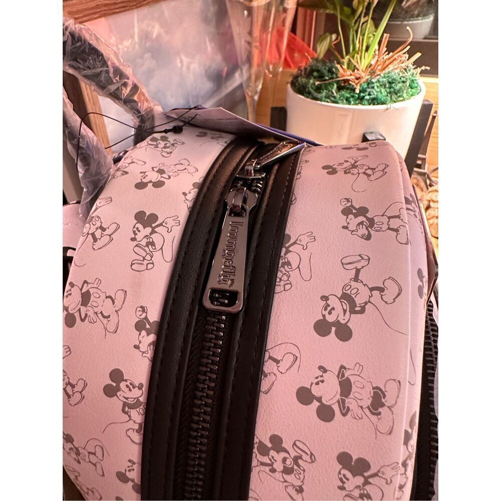 Disney Mickey Mouse Steamboat Willie Loungefly Mini Backpack + Wallet  Disney100 - Picture 12 of 14
